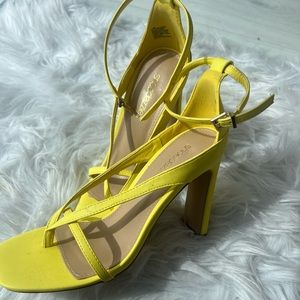 Strappy, Yellow Heels